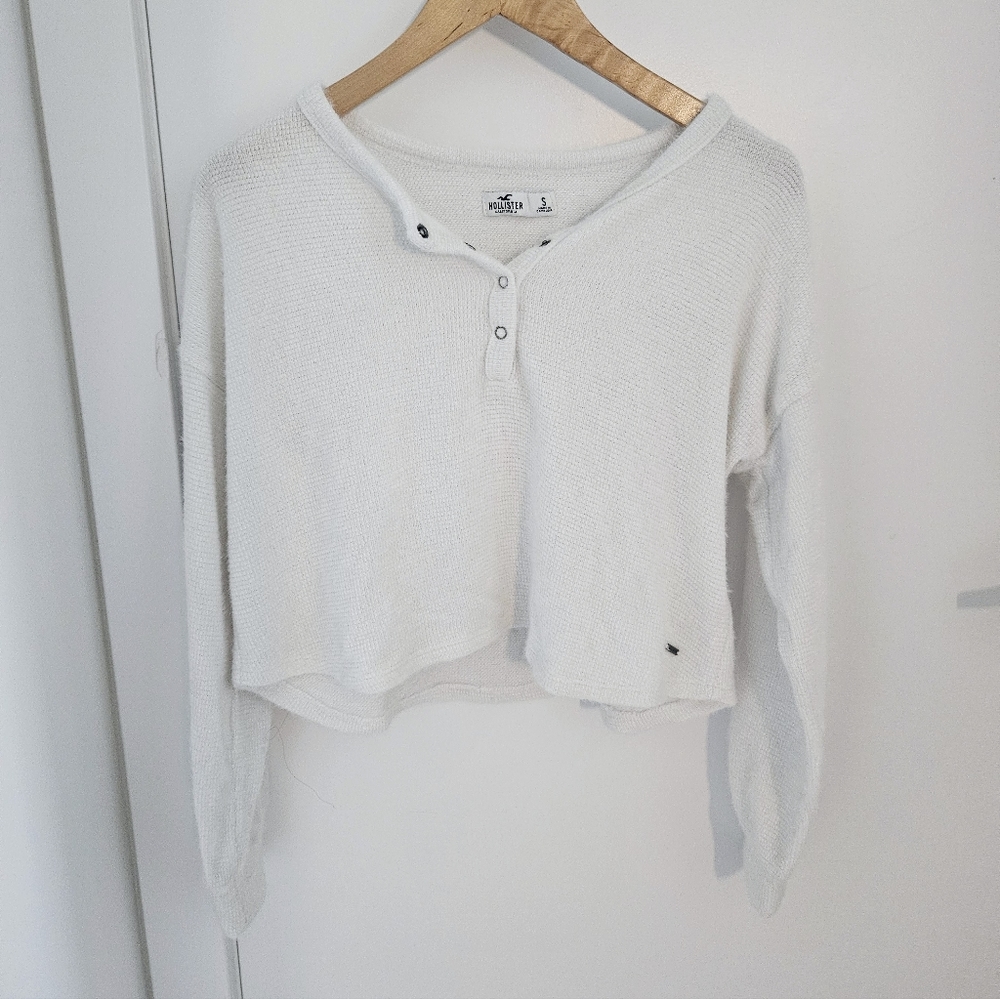Hollister Chenille Eyelash Henley Sweater - Picture 4 of 6